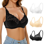 European Style Lace Bra -Black