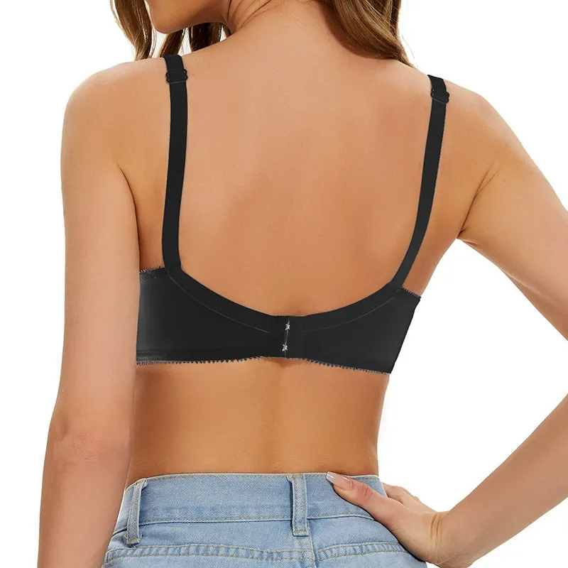 European Style Lace Bra -Black
