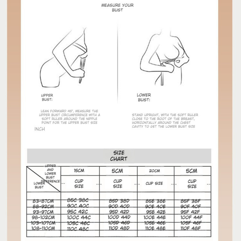 European Style Lace Bra -Apricot