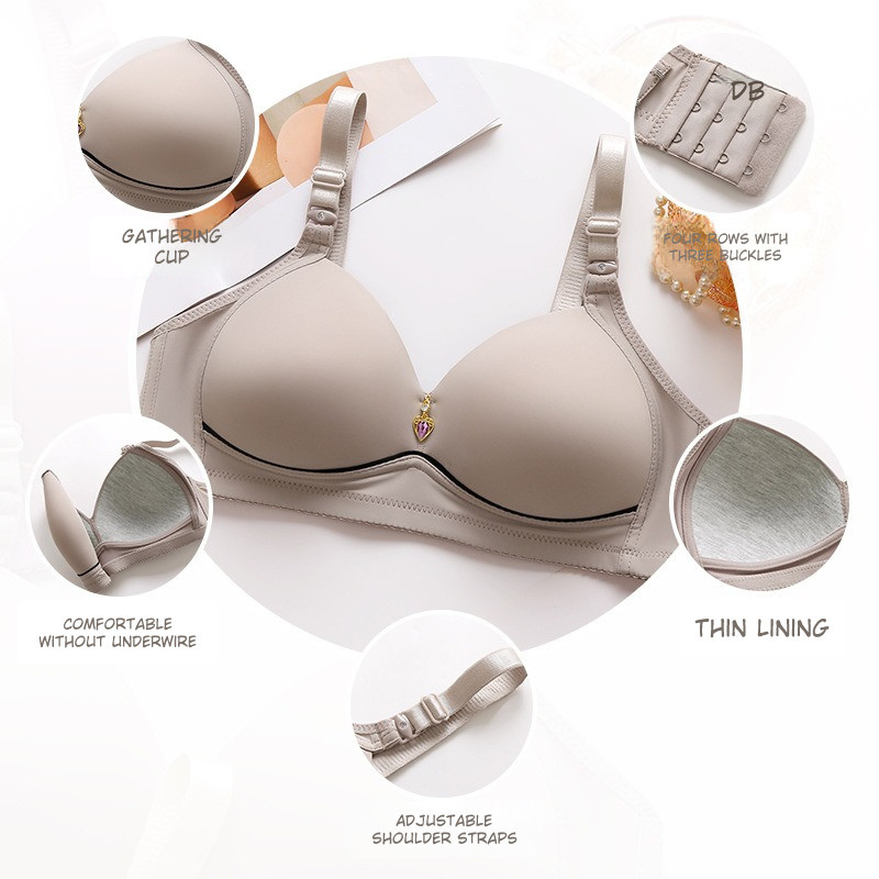 Adjustable No-Rim Tie Strap Comfort Bra