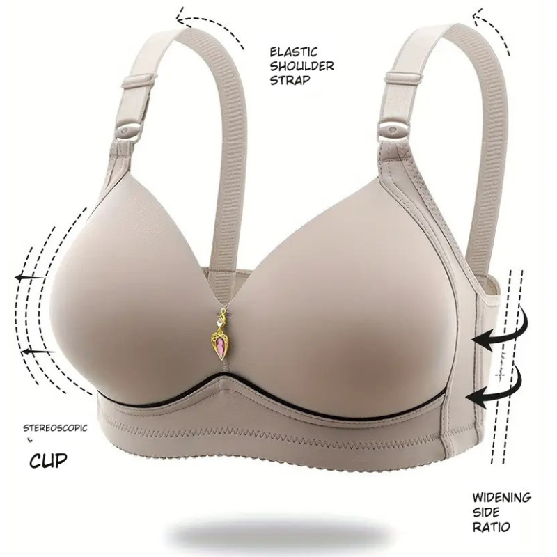 Adjustable No-Rim Tie Strap Comfort Bra