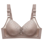 Glossy Embroidered No-Rim Bra