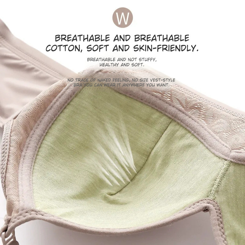 Glossy Embroidered No-Rim Bra