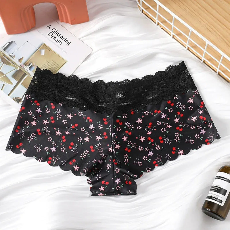 Floral Printed Stretchy Hip-Lifting Panty ( Set of 03 )