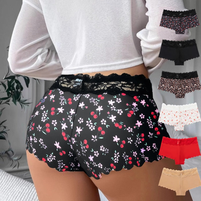 Floral Printed Stretchy Hip-Lifting Panty ( Set of 03 )