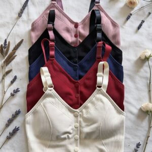 Ultra Soft Ribbed Bra ( Set of 4 )